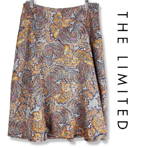 The Limited A Line Paisley Skirt Women’s Size M - Picture 1 of 13